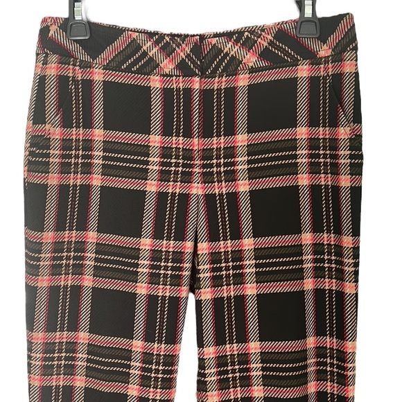 Trina Turk Estevan Black Plaid Checker Cropped Trousers Pants - 2 - Picture 5 of 15